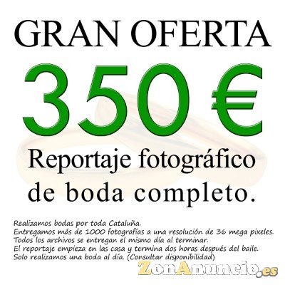 Fotografo para bodas books economico Balaguer